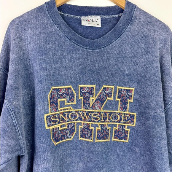 Ski Snowshoe Vintage 90's Sweatshirt - Picture 2 of 10